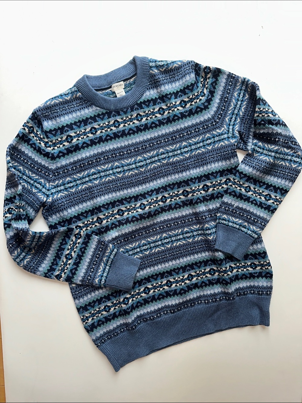 Crewcuts Fair Isle Crewneck Sweater 100% cotton Boys XXL